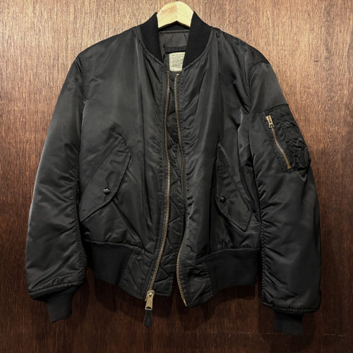 Alpha Industries US Air Force Ground Crew MA-1 Flight Jacket Black X-Small Made in USA アルファインダストリーズ グランドクルー MA1 ブラック フライトジャケット Idealブラスジップ USA製 希少サイズ エクセレントコンディション