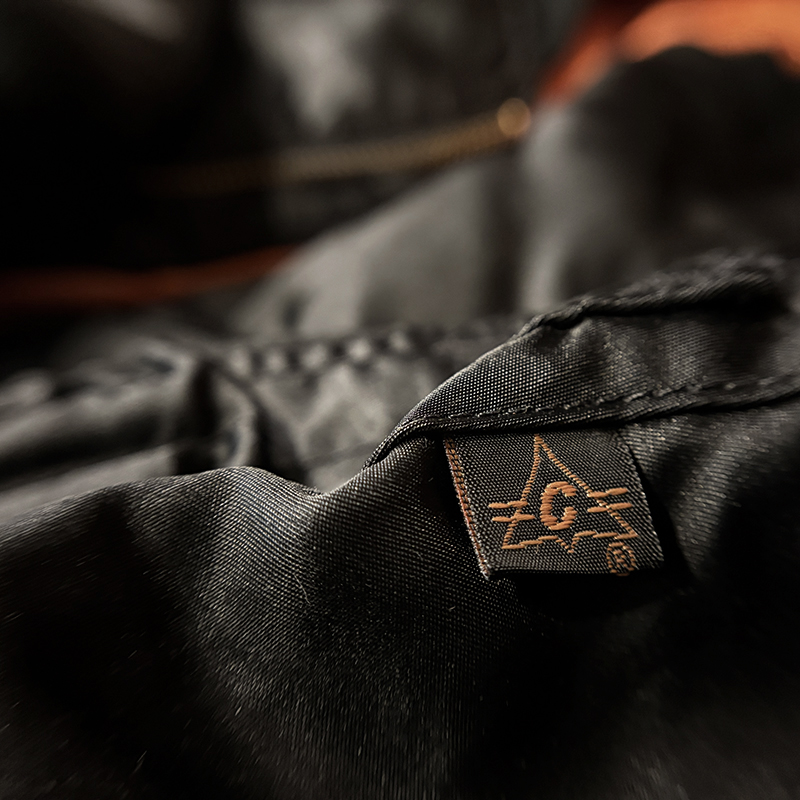 Concord Industries Co MA-1 Black Nylon Twill Flight Jacket Ideal Zip Made in USA