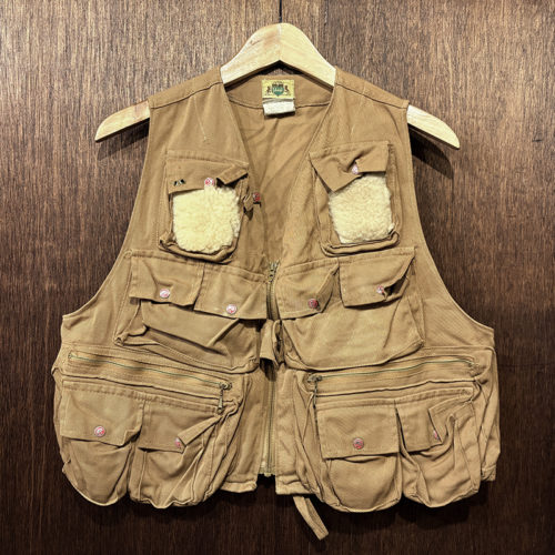 Ideal Vintage Cotton Twill Fishing Vest 1903 Tan M 38-40 Mint アイディール ビンテージ コットンツイル フィッシング ベスト タンカラー ミントコンディション