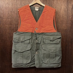 Filson Heavy Cotton Cloth Dry Wax Finish Half Moon Upland Hunting Vest L Mint フィルソン ヘビー コットンクロス ドライワックス フィニッシュ アップランド ハンティング ベスト オリーブドラブ ブレイズオレンジ ビンテージ オールドモデル Made in USA オリジナル ミントコンディション