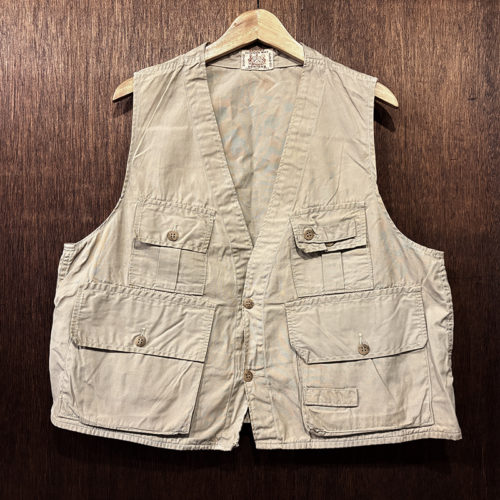 Hudson Bay Herter's Vintage Cotton Poplin Fabric Fishing Vest Tan Mint ハドソン ベイ ハーターズ ビンテージ フィッシング ベスト コットンポプリン タンカラー ミントコンディション Hudson Bay Herter's Vintage Cotton Poplin Fabric Fishing Vest Tan Mint ハドソン ベイ ハーターズ ビンテージ フィッシング ベスト コットンポプリン タンカラー ミントコンディション